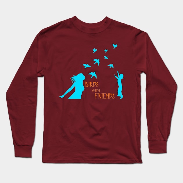 birds with friends Active Long Sleeve T-Shirt by ClipaShop